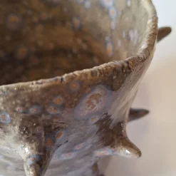 Cristina Cavallari Vaso in ceramica beige maculato Lava 6