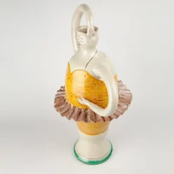 Alessandro Iudici Vaso in ceramica giallo Ballerina