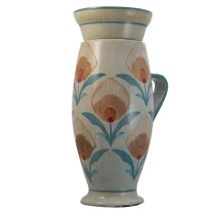 Studio Le Nid Vaso in Ceramica Karma con Coperchio e Finitura Opaca con Motivo Floreale