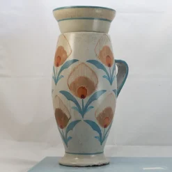 Studio Le Nid Vaso in Ceramica Karma con Coperchio e Finitura Opaca con Motivo Floreale