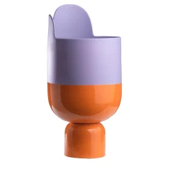 Rometti Vaso in Ceramica Lilla e Arancione Petali di Luca Binaglia