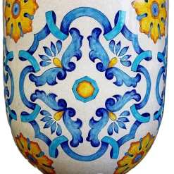 Ceramiche Ceccarelli Vaso in ceramica policroma Anemone Sicilia