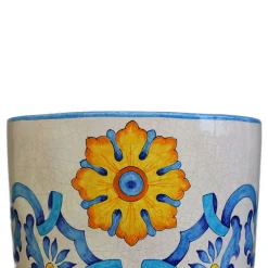 Ceramiche Ceccarelli Vaso in ceramica policroma Anemone Sicilia