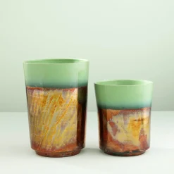 Ceramica Gatti 1928 Vaso in Ceramica Policromatico Riflesso Tramonto