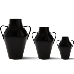 SANTOPECCATORE Vaso in Ceramica Quartara Nero