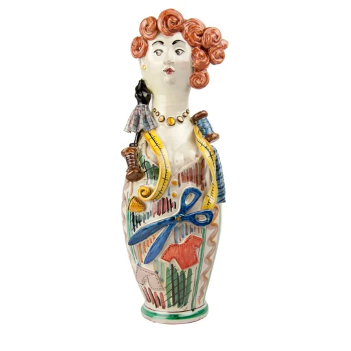 Alessandro Iudici Vaso in ceramica The Seamstress