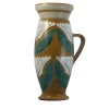 Studio Le Nid Vaso in Ceramica Zafferano con Coperchio e Motivo Floreale