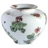 Grand Tour by Vito Nesta Vaso in porcellana Anfora con fiori verdi e rossi H24Cm