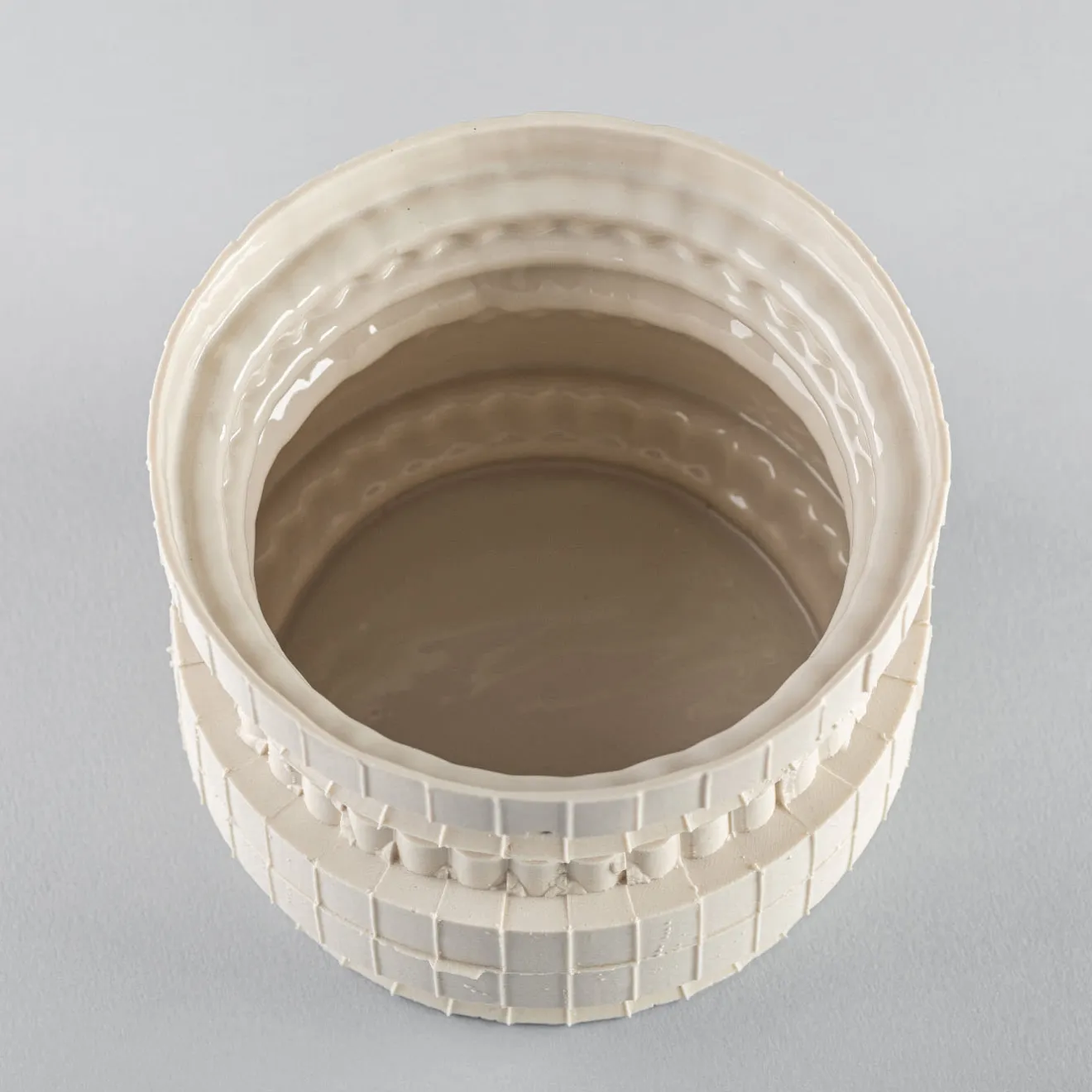 Claudio Campana Vaso in Porcellana Bianca Raccordo L