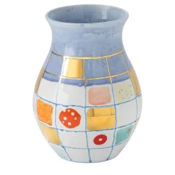 Coralla Maiuri Vaso in porcellana blu Calypso