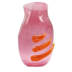 Madeforsoul Vaso in Vetro di Murano Flow Rosa e Arancione