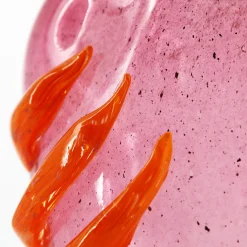 Madeforsoul Vaso in Vetro di Murano Flow Rosa e Arancione
