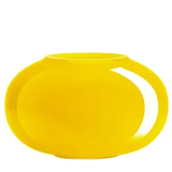 IVV Vaso in Vetro Giallo e Milkwhite Pandora