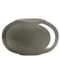 IVV Vaso in Vetro Grigio e Milkwhite Pandora