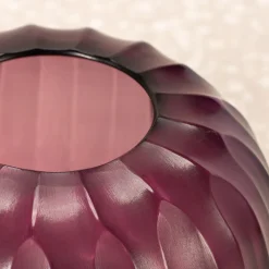 Micheluzzi Glass Vaso in vetro Riccio Ametista