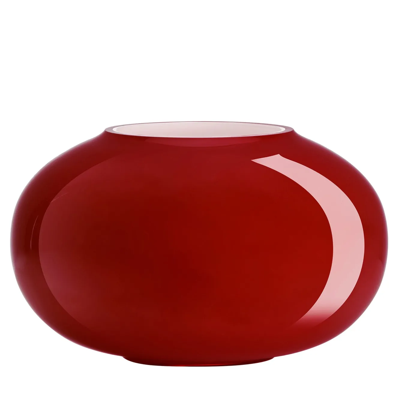 IVV Vaso in Vetro Rosso e Whitemilk Pandora