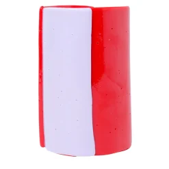 Corsi Design Factory Vaso Medio Two Lines Rosso e Viola di Enzo Mari