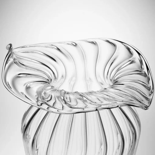 Casarialto Vaso Millerighe Grande in Vetro Trasparente