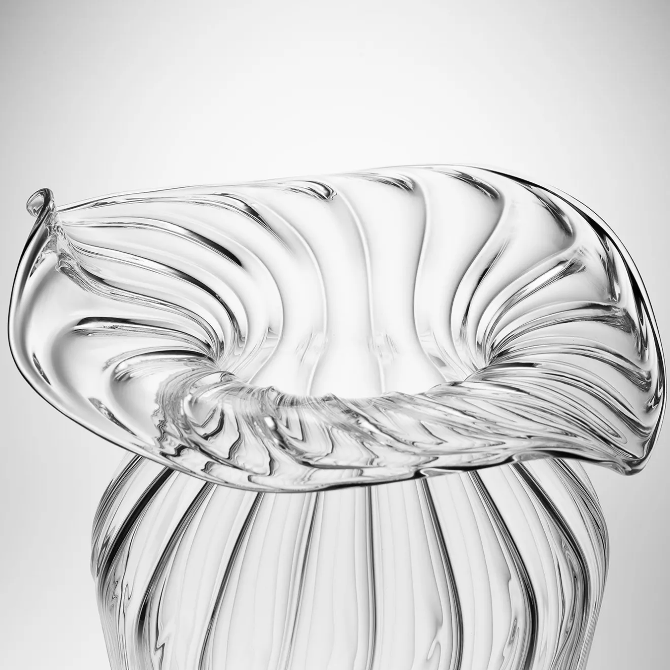 Casarialto Vaso Millerighe Grande in Vetro Trasparente