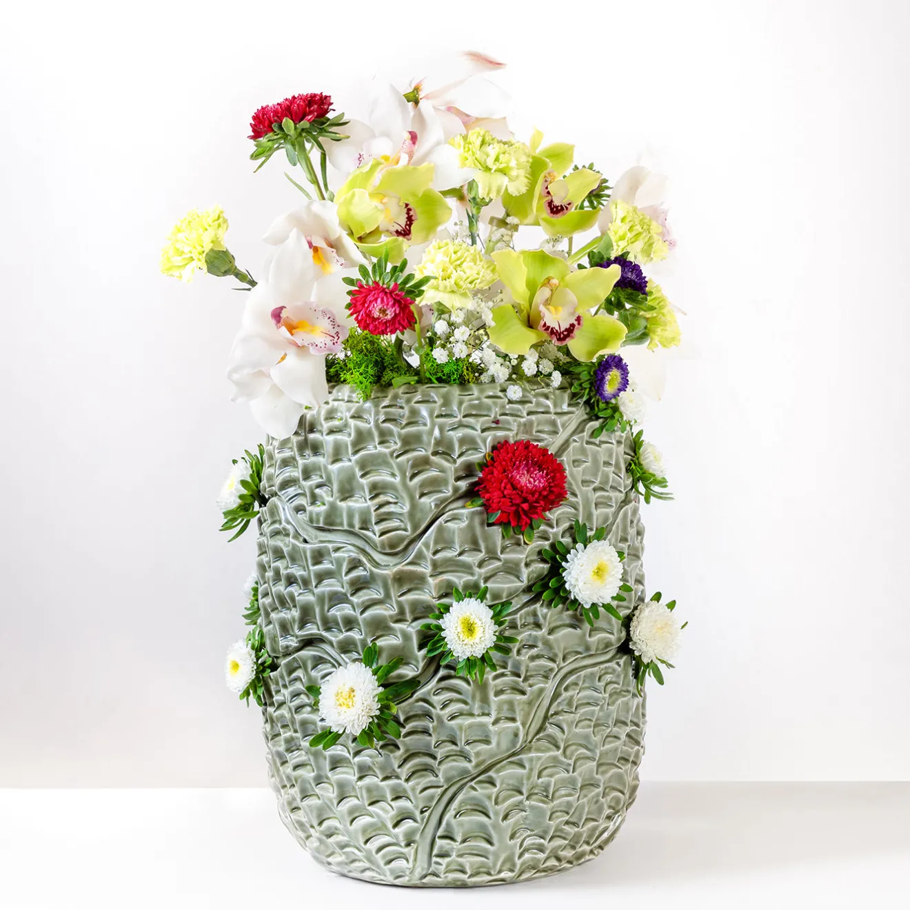 Bosa Vaso Mino in ceramica verde canapa lucido