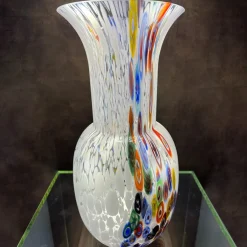 Officine di Murano 1295 Vaso Murrina bianco