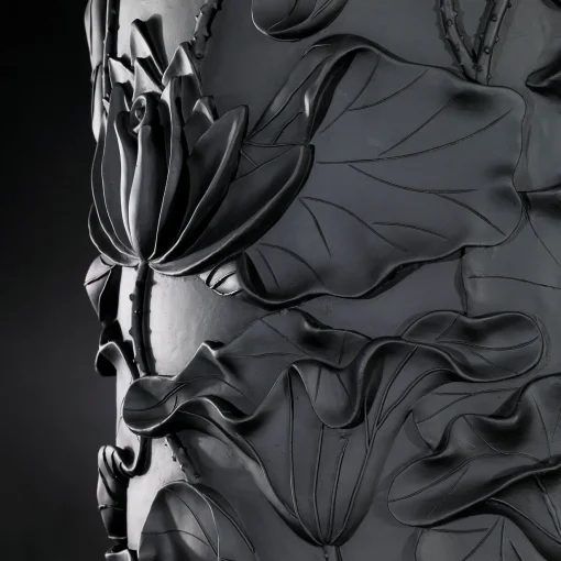 VGnewtrend Vaso nero grande Lotus Obice