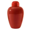 Venini Vaso Opaco rosso corallo con tappo di Tobia Scarpa