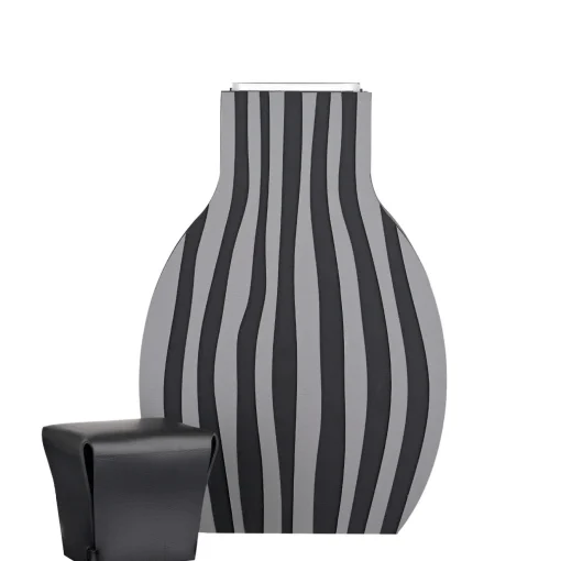 ADJ Style Vaso Otto a righe nero/grigio di Gianpaolo Venier