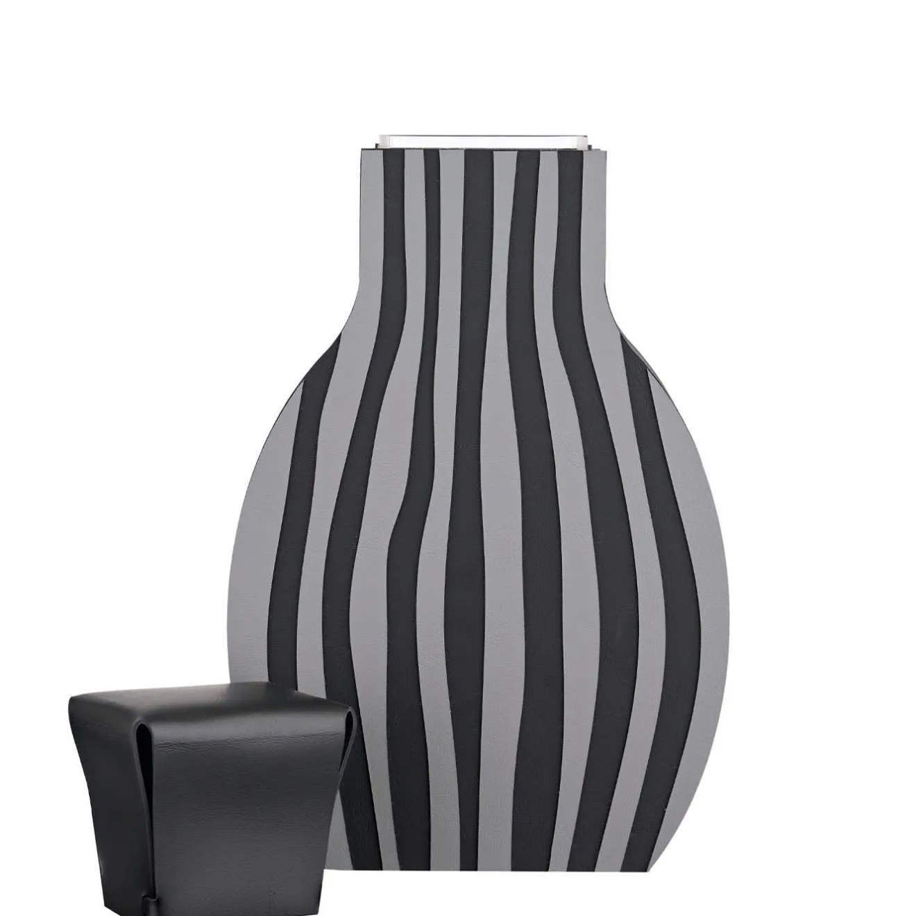ADJ Style Vaso Otto a righe nero/grigio di Gianpaolo Venier
