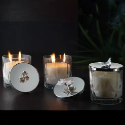 Greggio Vaso per candele a forma di libellula di primavera con coperchio