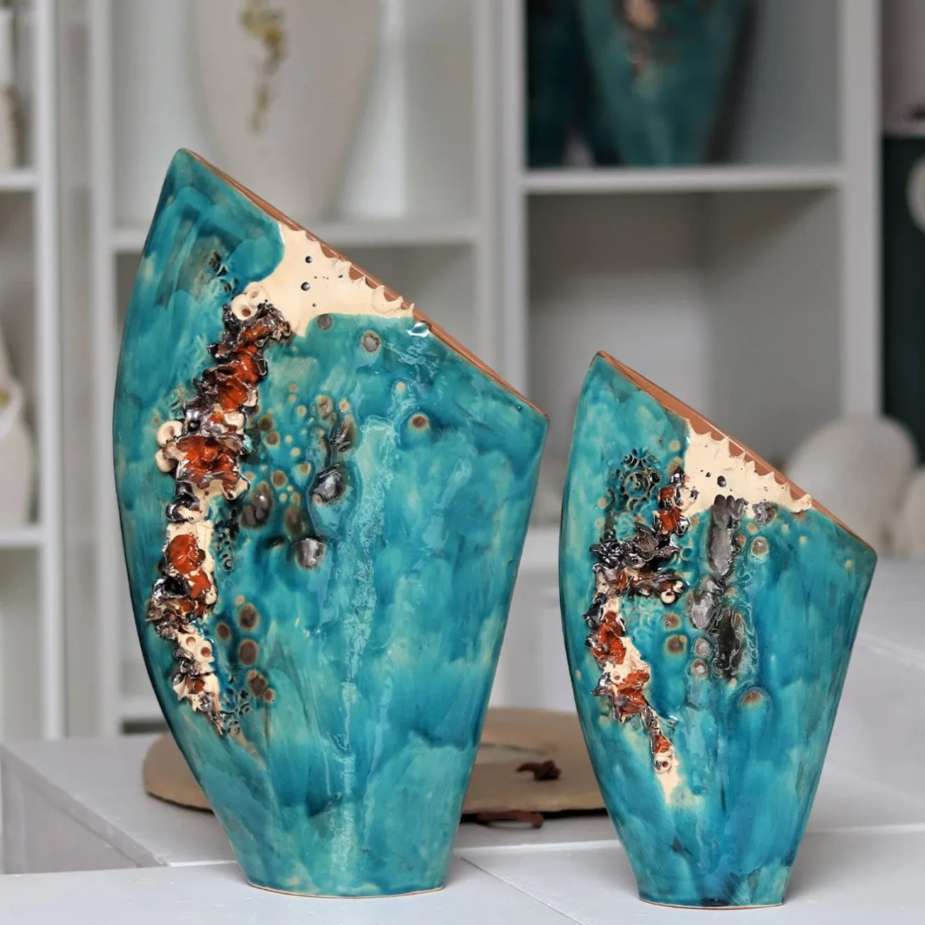 Giuliana Collu Vaso policromo Sea World Vela