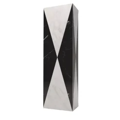 Carcino Design Vaso Polimelus Nero Marquina e Bianco Carrara