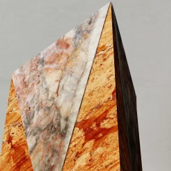 Carcino Design Vaso Polimelus Rosso Asiago & Fior di Pesco Carnico