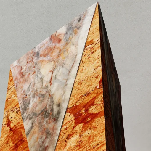 Carcino Design Vaso Polimelus Rosso Asiago & Fior di Pesco Carnico