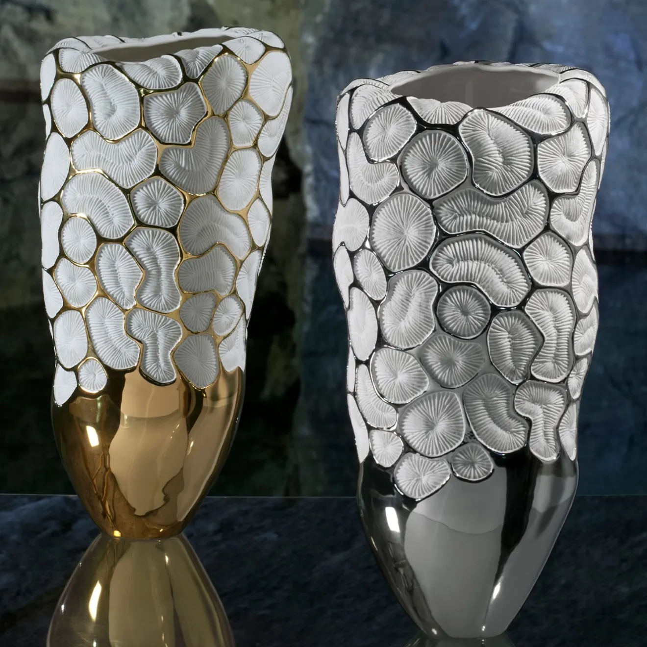 Fos Ceramiche Vaso Poseidon in platino