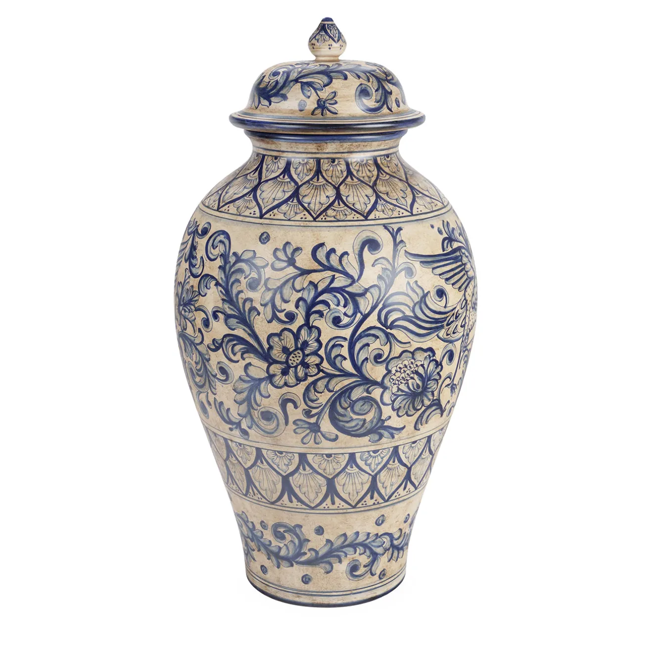 deBlona Vaso potiche Antique Blue Peacock