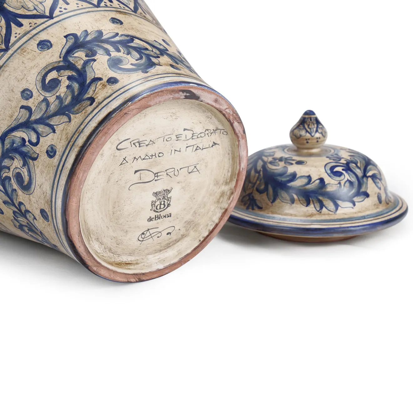 deBlona Vaso potiche Antique Blue Peacock