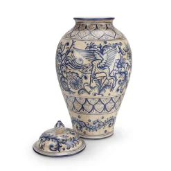 deBlona Vaso potiche Antique Blue Peacock