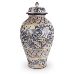 deBlona Vaso potiche Antique Blue Peacock