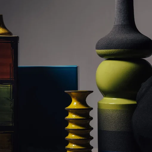 Bitossi Ceramiche Vaso Revolver giallo e marrone #1 di Christoph Radl