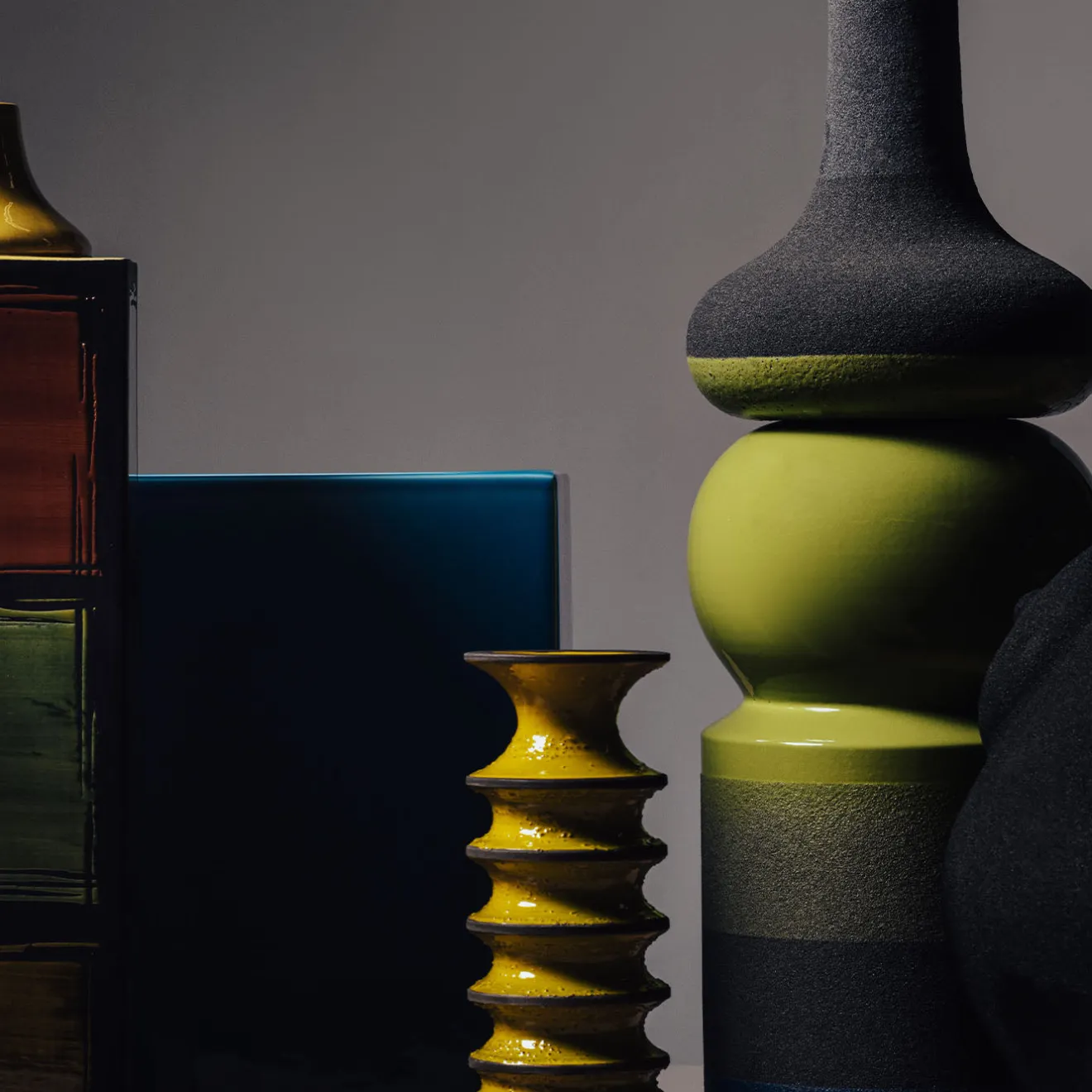 Bitossi Ceramiche Vaso Revolver giallo e marrone #1 di Christoph Radl