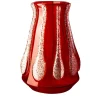Carlo Moretti Vaso rosso glitterato Colate di