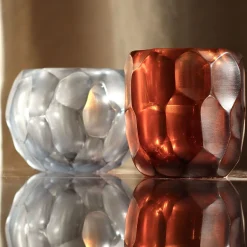 Micheluzzi Glass Vaso Rullo Ambra