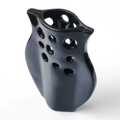 Franco Raggi Vaso Schiacciato 2 Nero