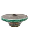 Design Center 1991 Vaso scultura rotondo in raku Intorno al Cerchio di Nino Basso