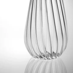 Casarialto Vaso Soliflore Millerighe XSmall in Vetro Trasparente