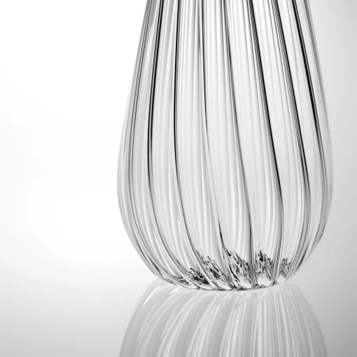 Casarialto Vaso Soliflore Millerighe XSmall in Vetro Trasparente