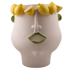 Patrizia Italiano Vaso Testa in Ceramica Multicolore Domitilla