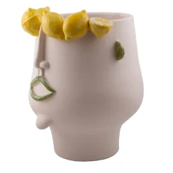 Patrizia Italiano Vaso Testa in Ceramica Multicolore Domitilla