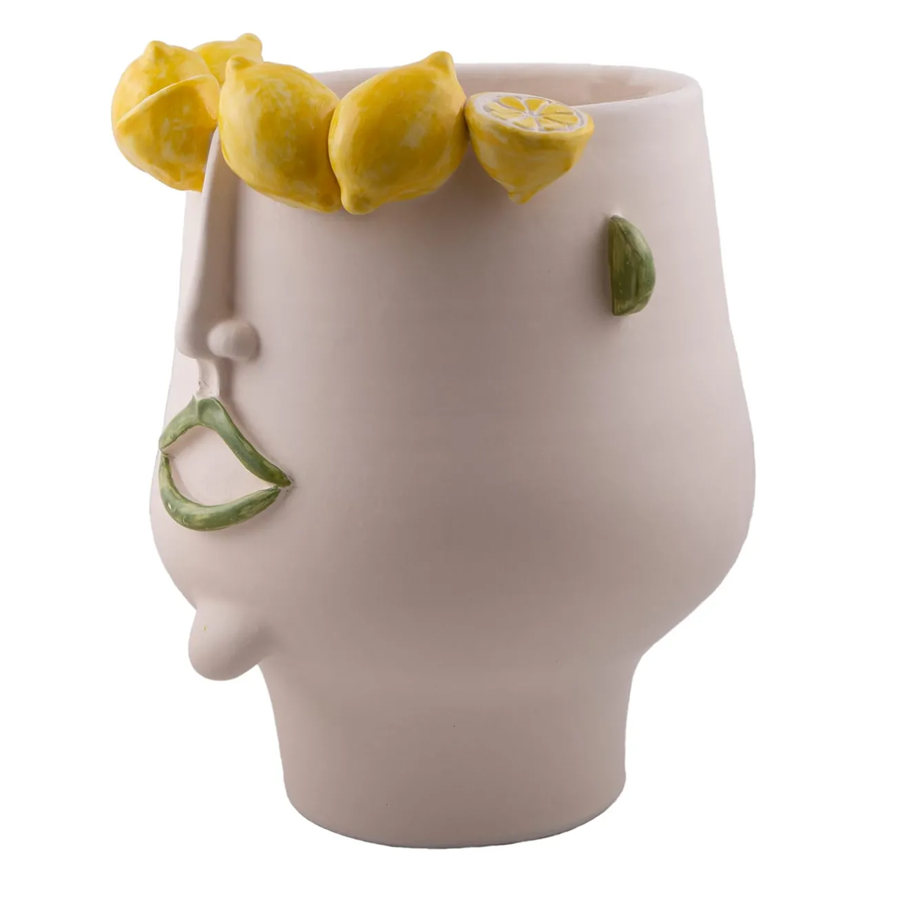 Patrizia Italiano Vaso Testa in Ceramica Multicolore Domitilla